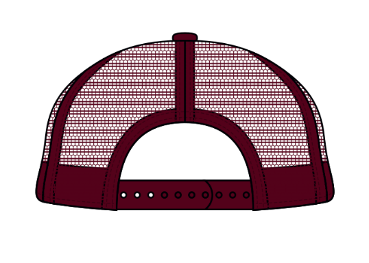 Burgundy rope cap
