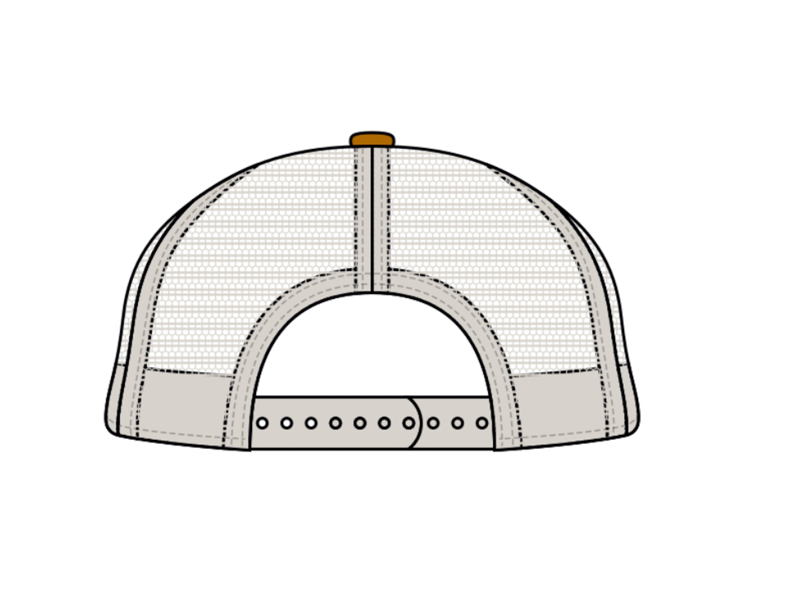 Casquette crème et cognac