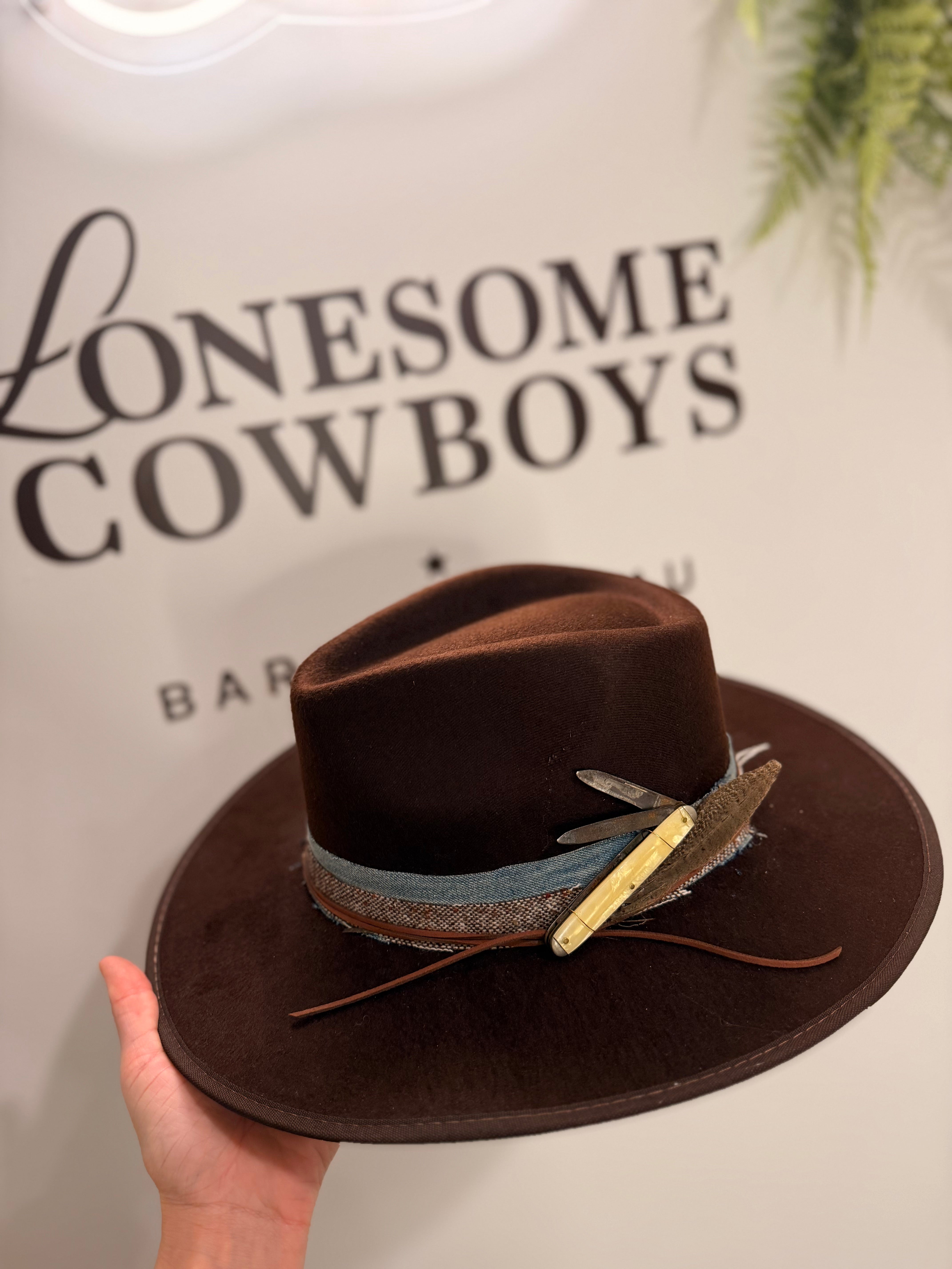 Chapeau Fedora Large (brun) tel quel