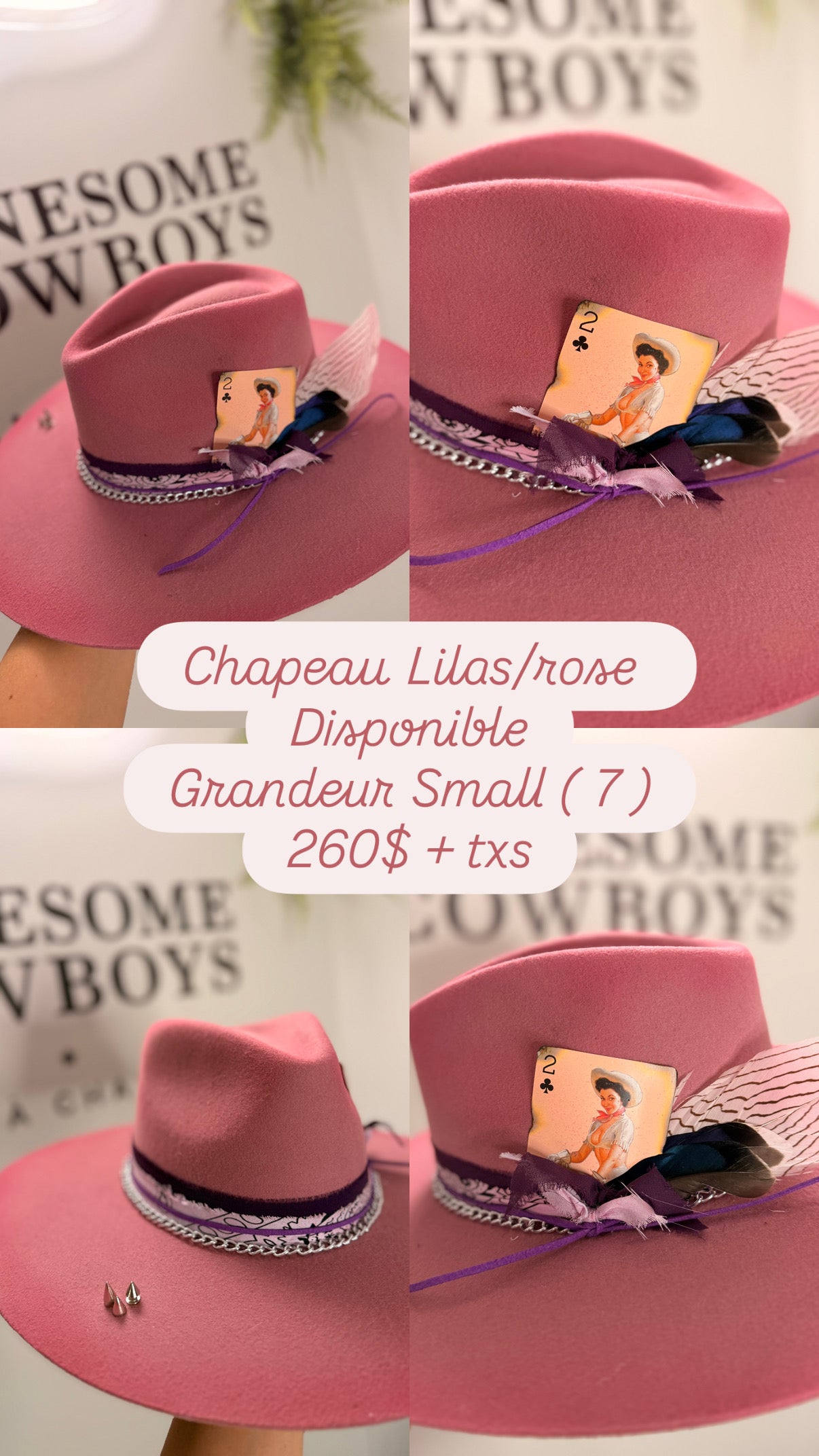 Chapeau Fedora Mauve Small