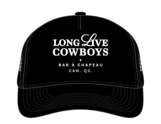 Casquette noire broderie blanche