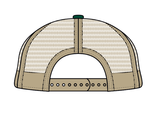 Casquette Verte Broderie Sable