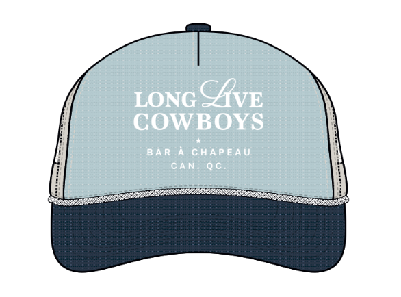 Jeans cap with rope