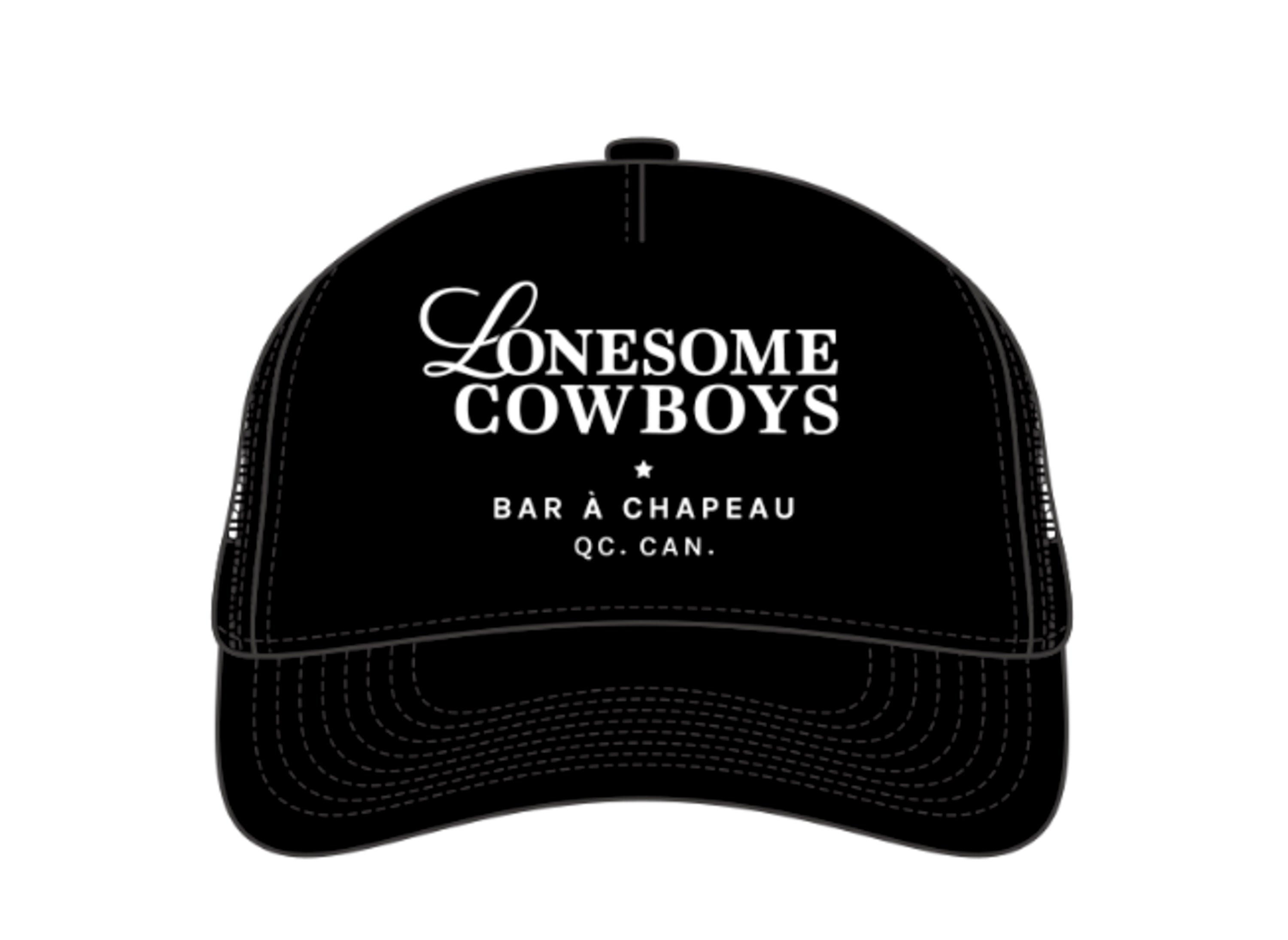 Casquette noire broderie blanche