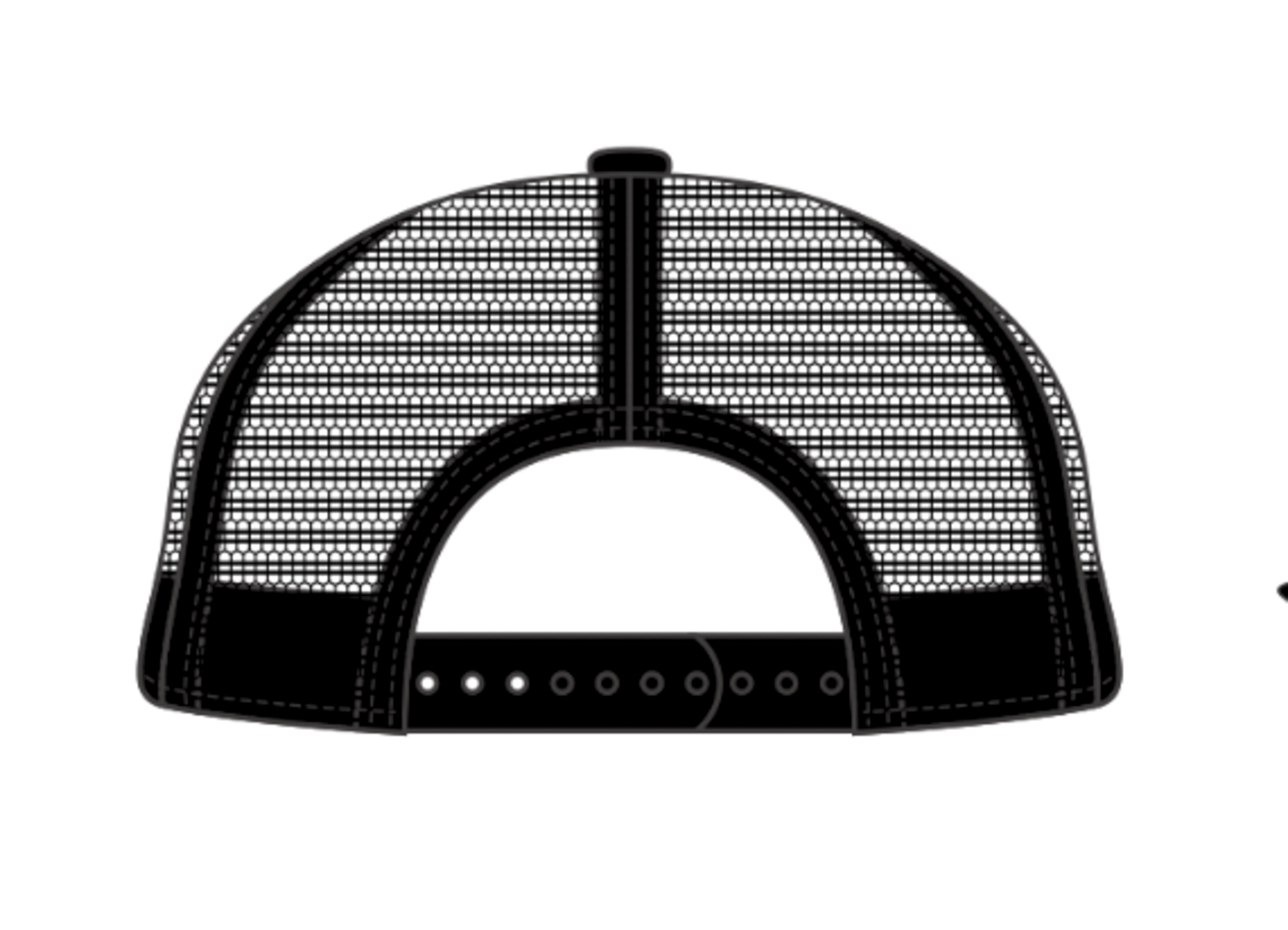 Casquette noire broderie blanche