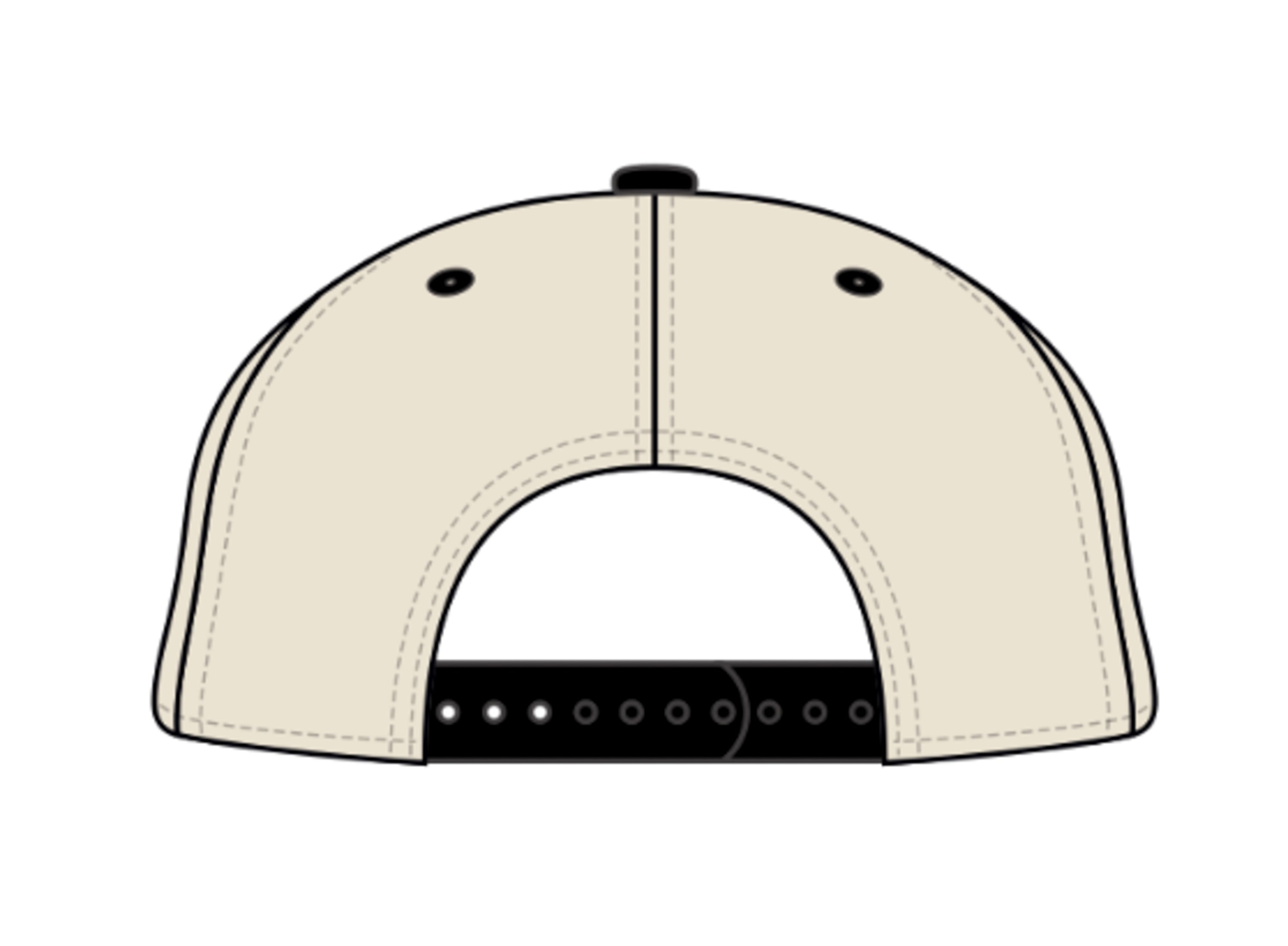 Casquette Crème, Noir et Orange