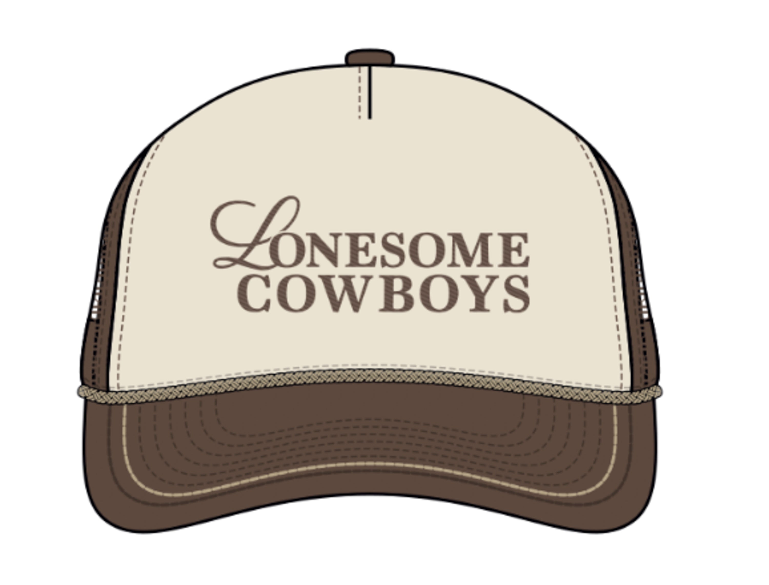 Casquette Crème et Brune avec Corde