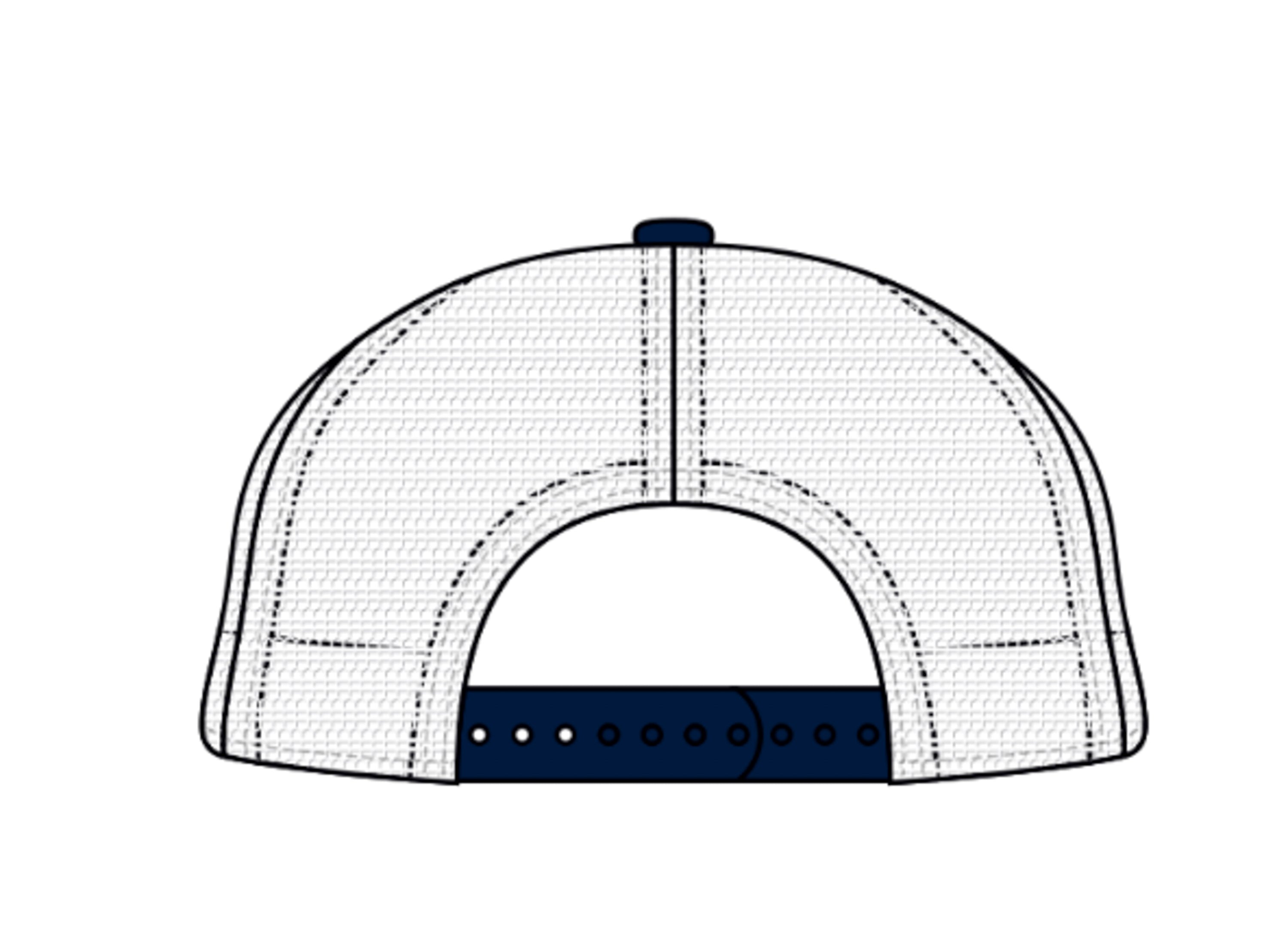 Casquette blanche et Bleu avec corde