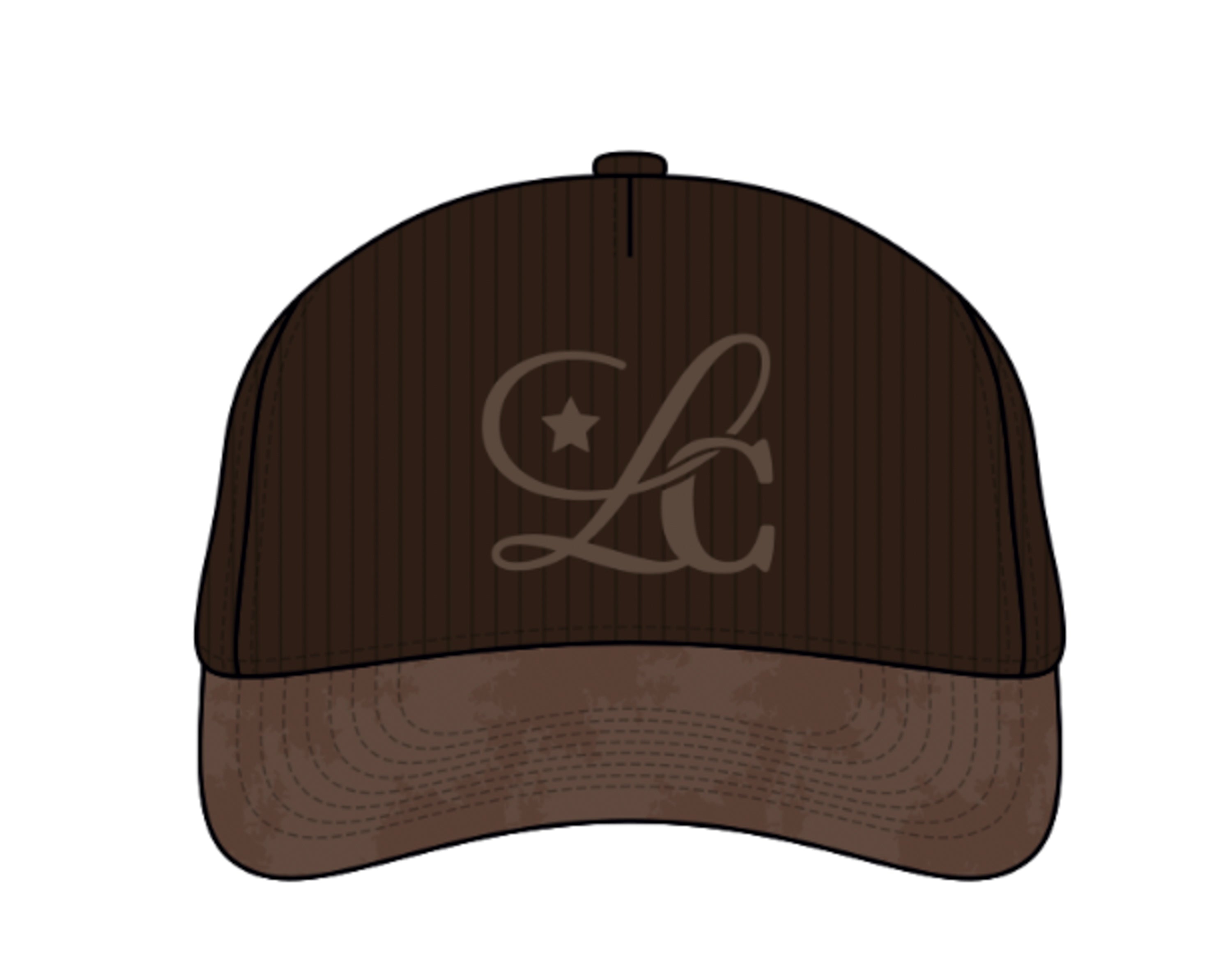 Casquette corduroy brune