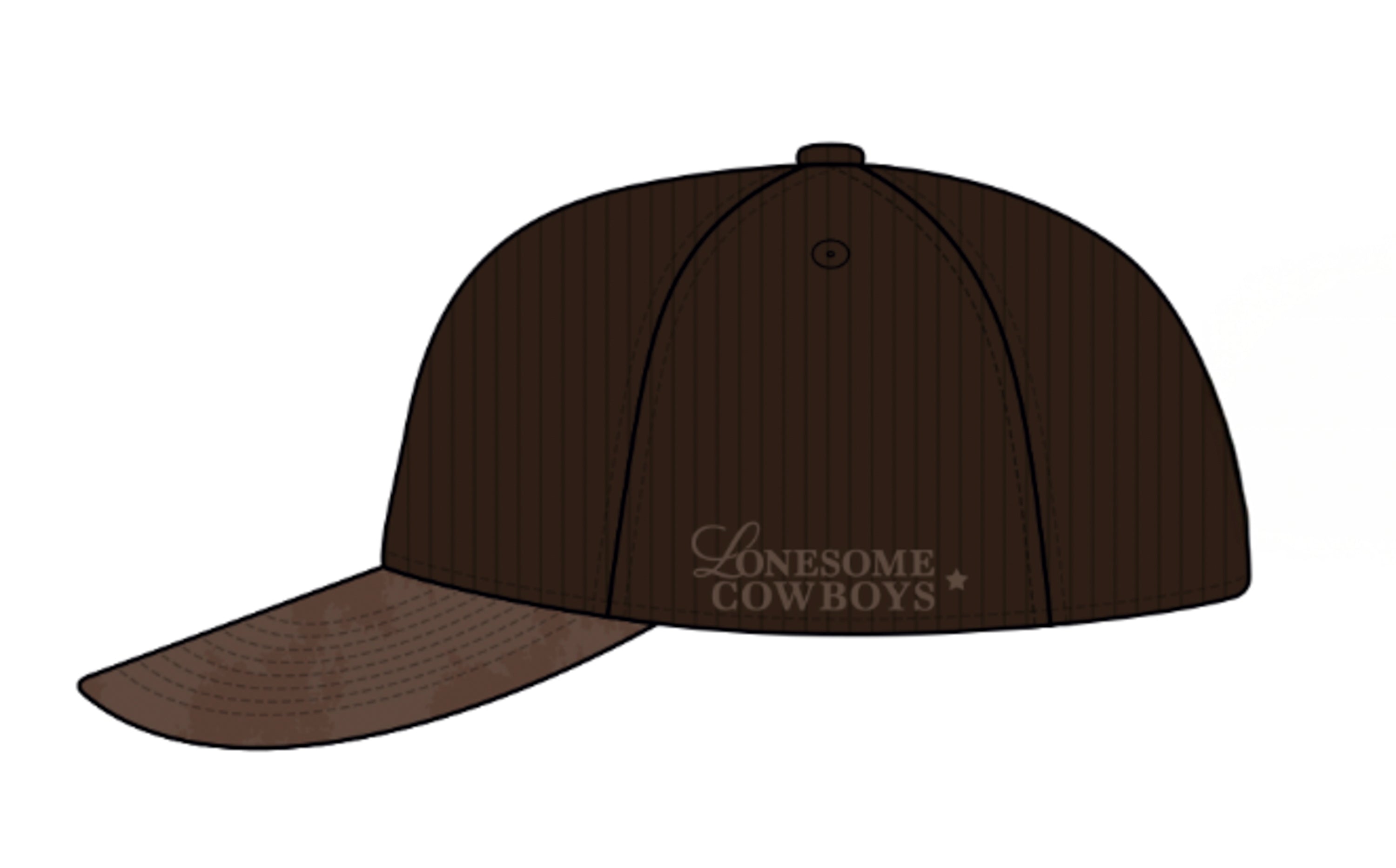 Casquette corduroy brune