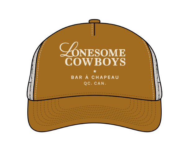 Casquette crème et cognac
