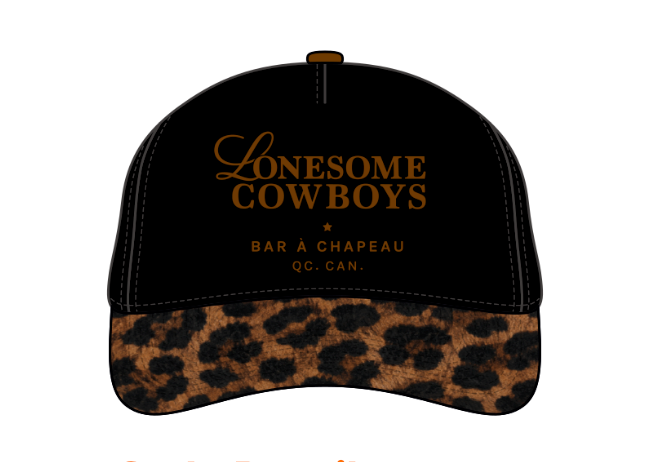 Casquette noir et Léopard