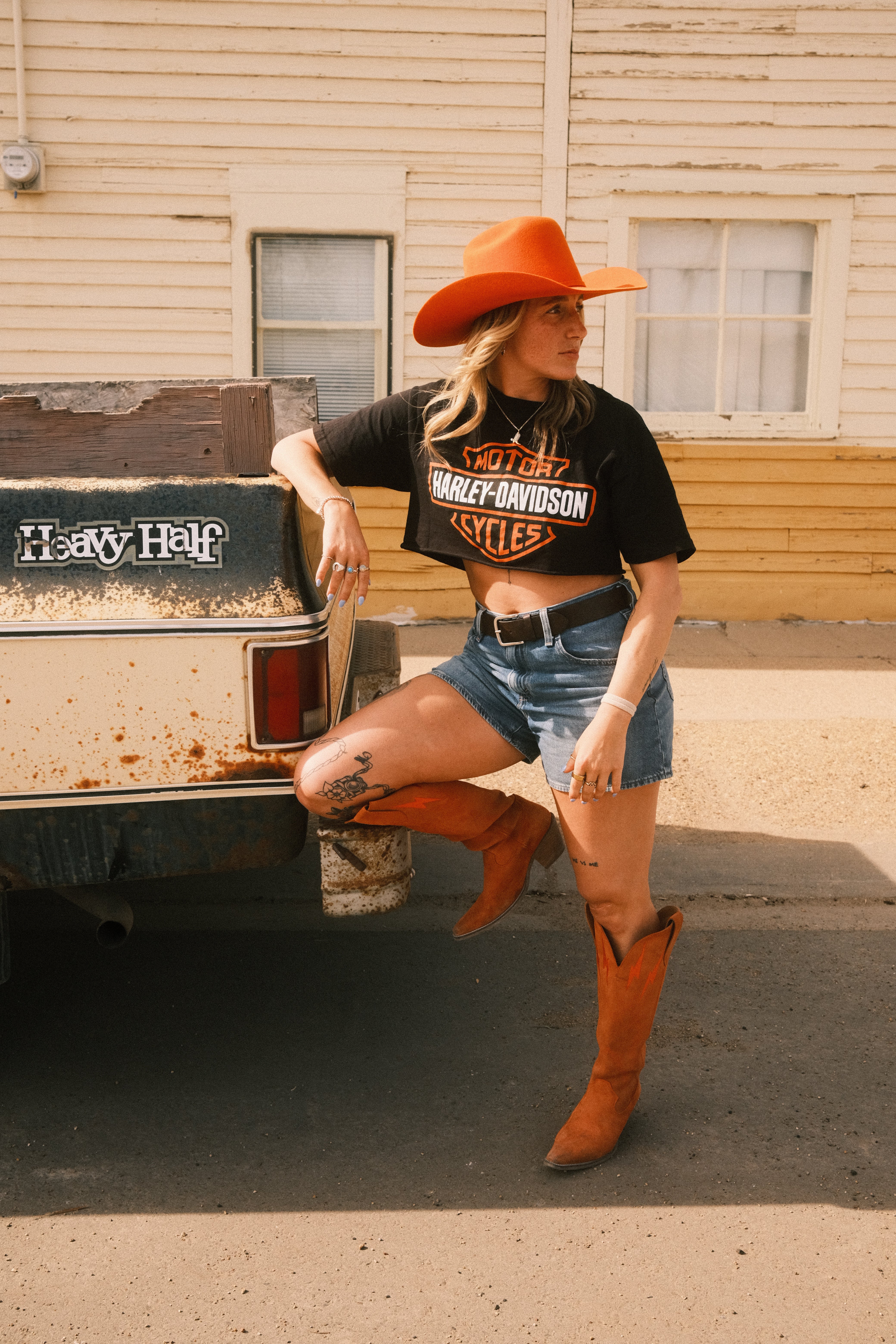 Chapeaux Cowboys Orange Laine 20x