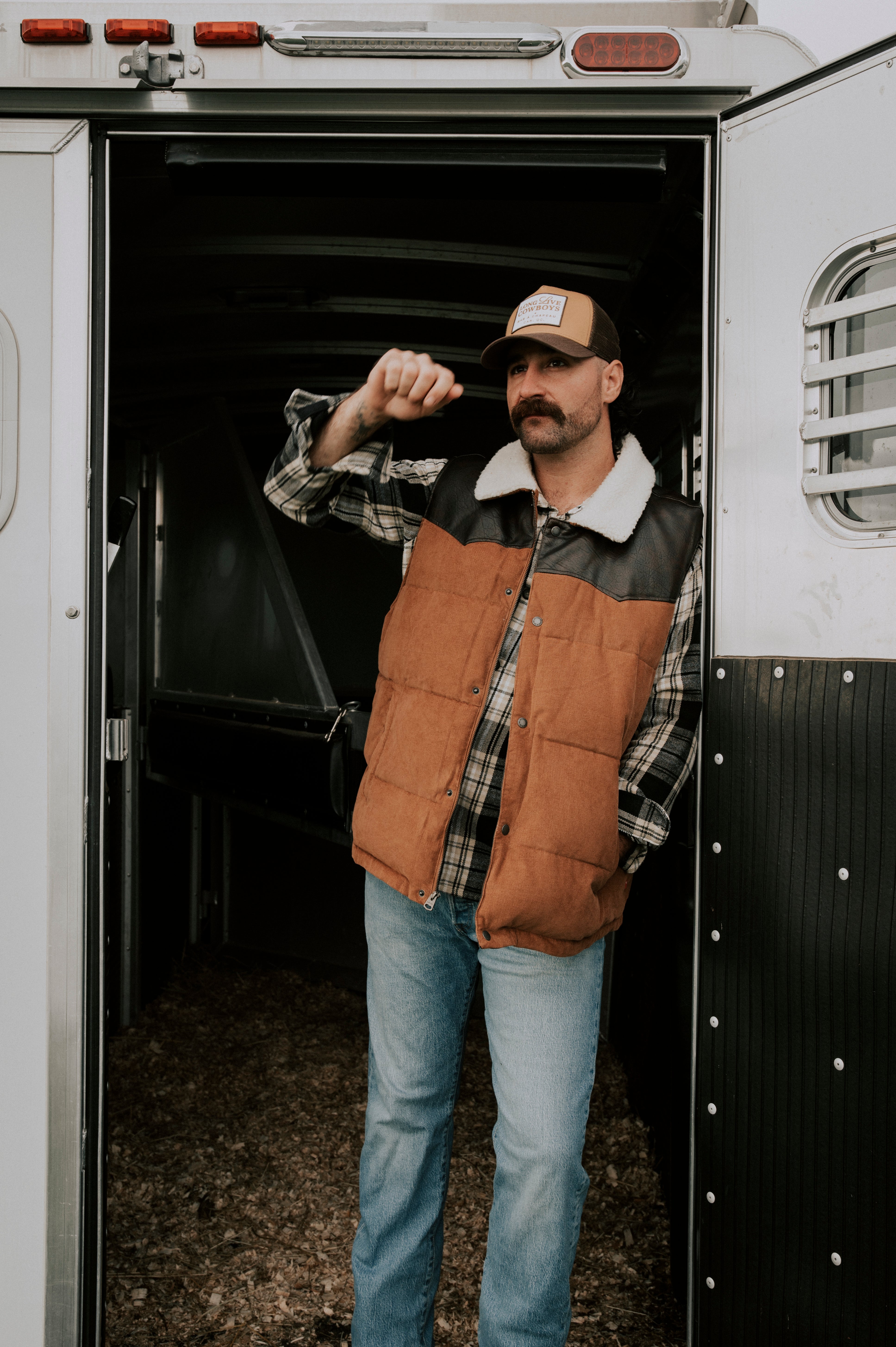 Brown patch cap