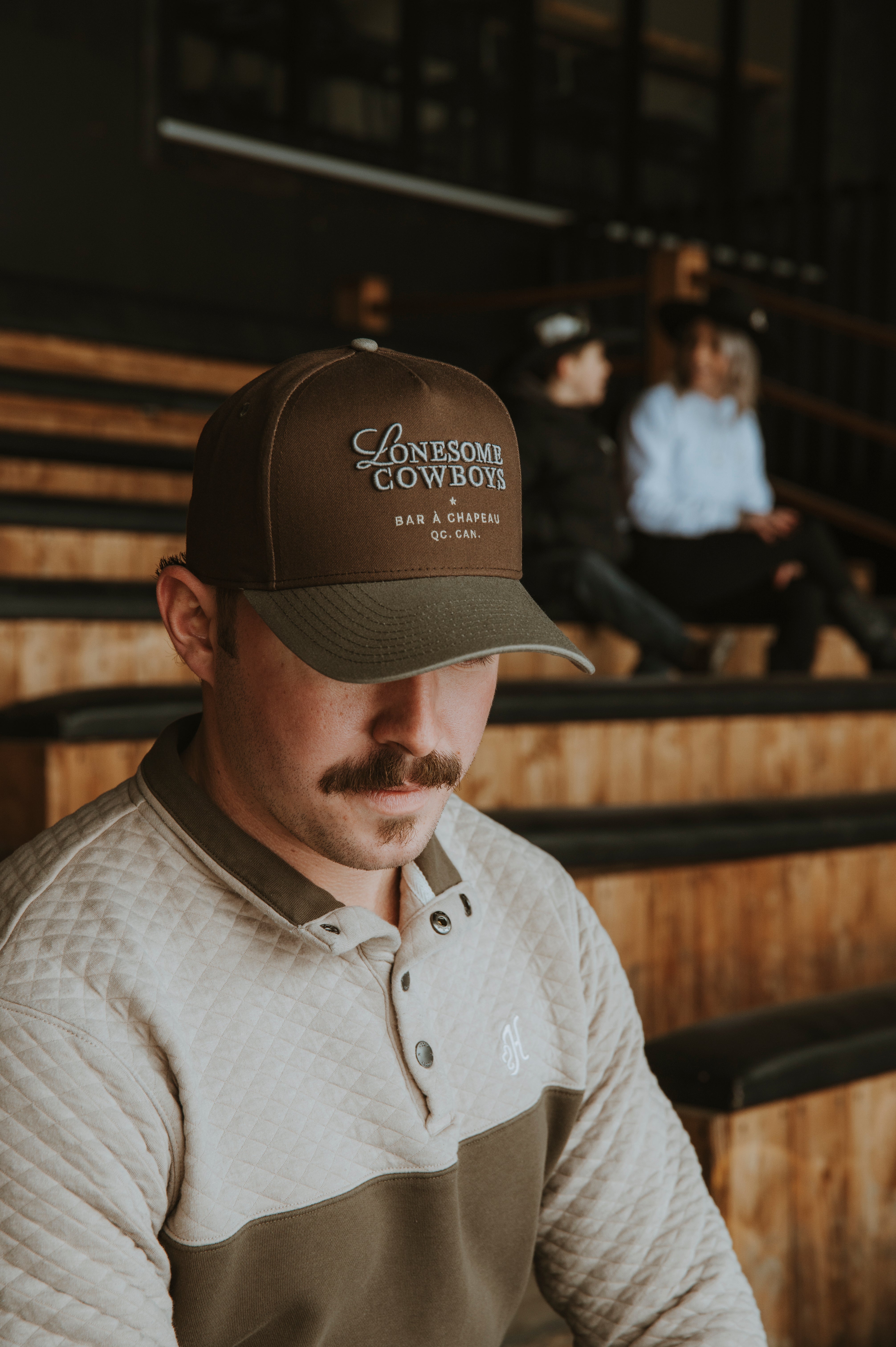 Casquette Brune Broderie Kaki