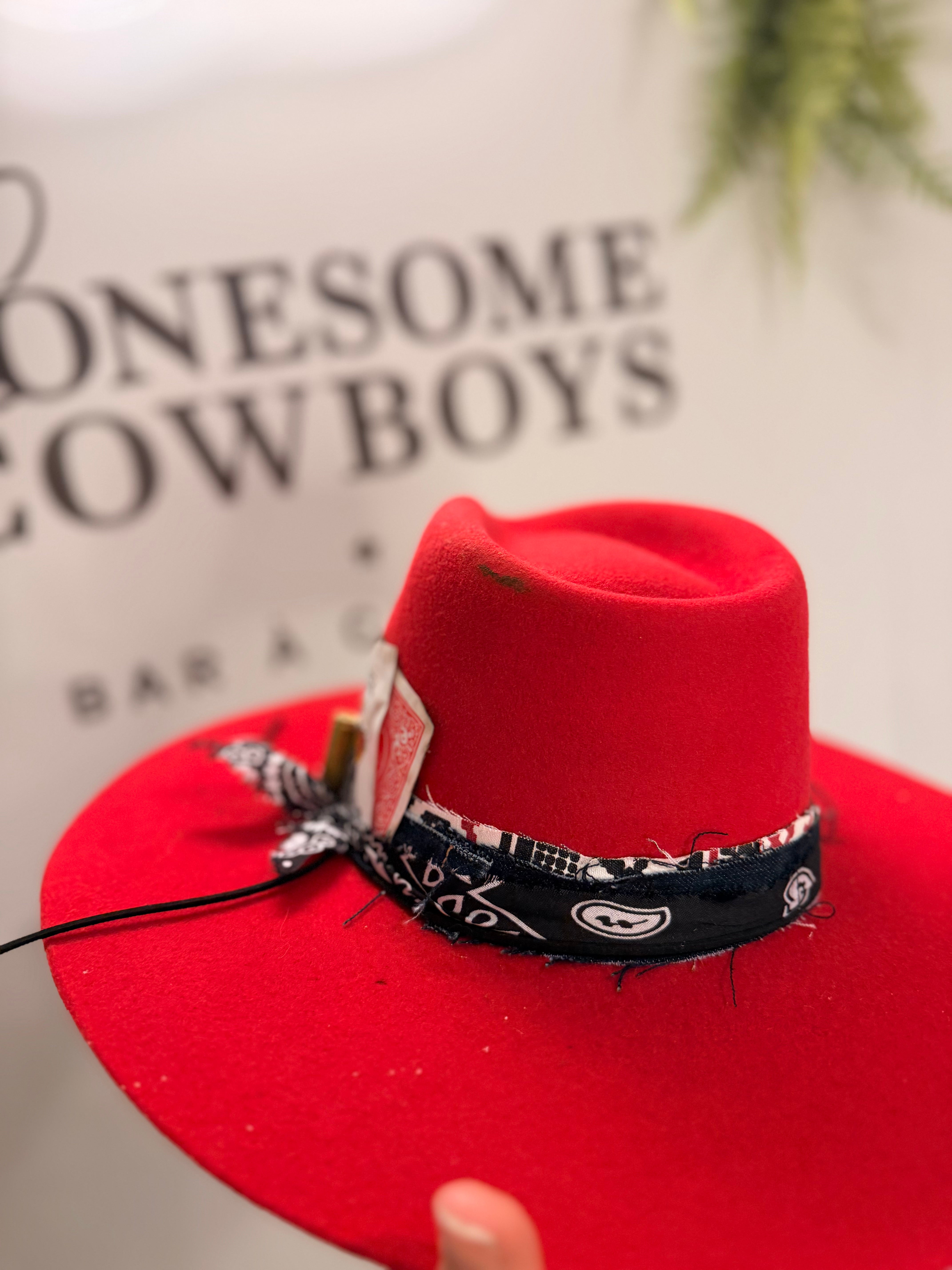 Chapeau Fedora Small Laine (rouge) tel quel