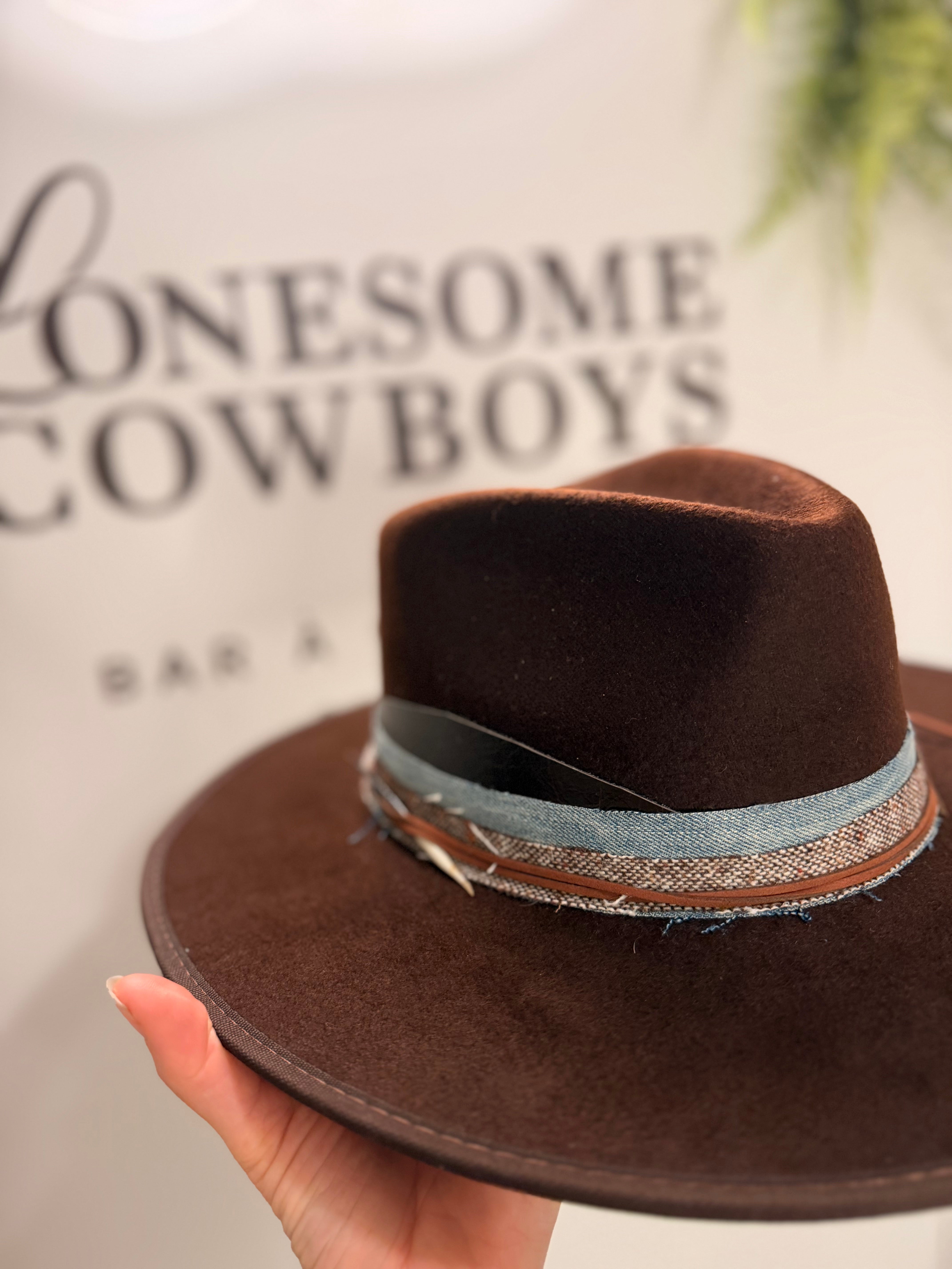 Chapeau Fedora Large (brun) tel quel