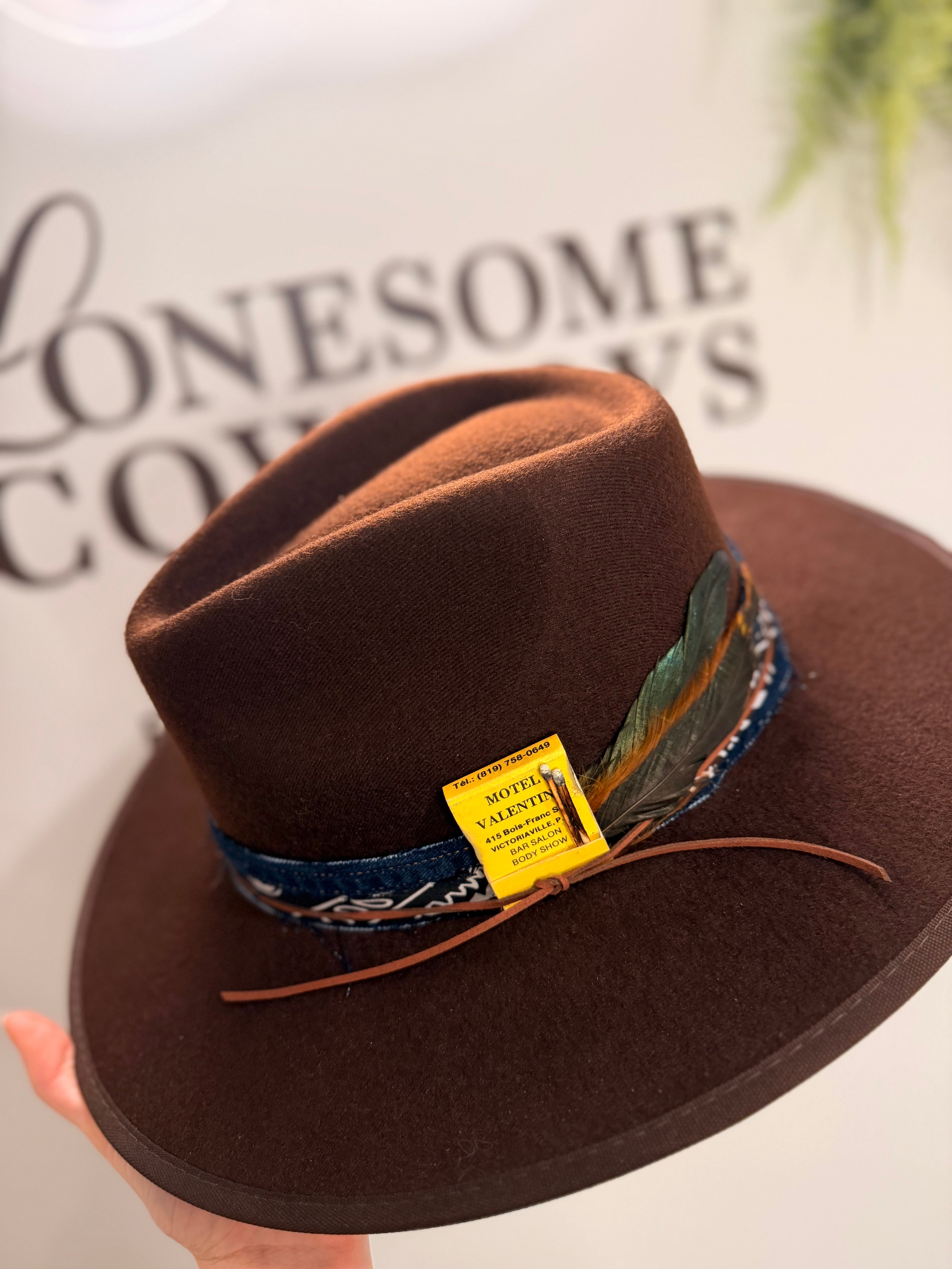 Chapeau Fedora XLarge (brun)  tel quel