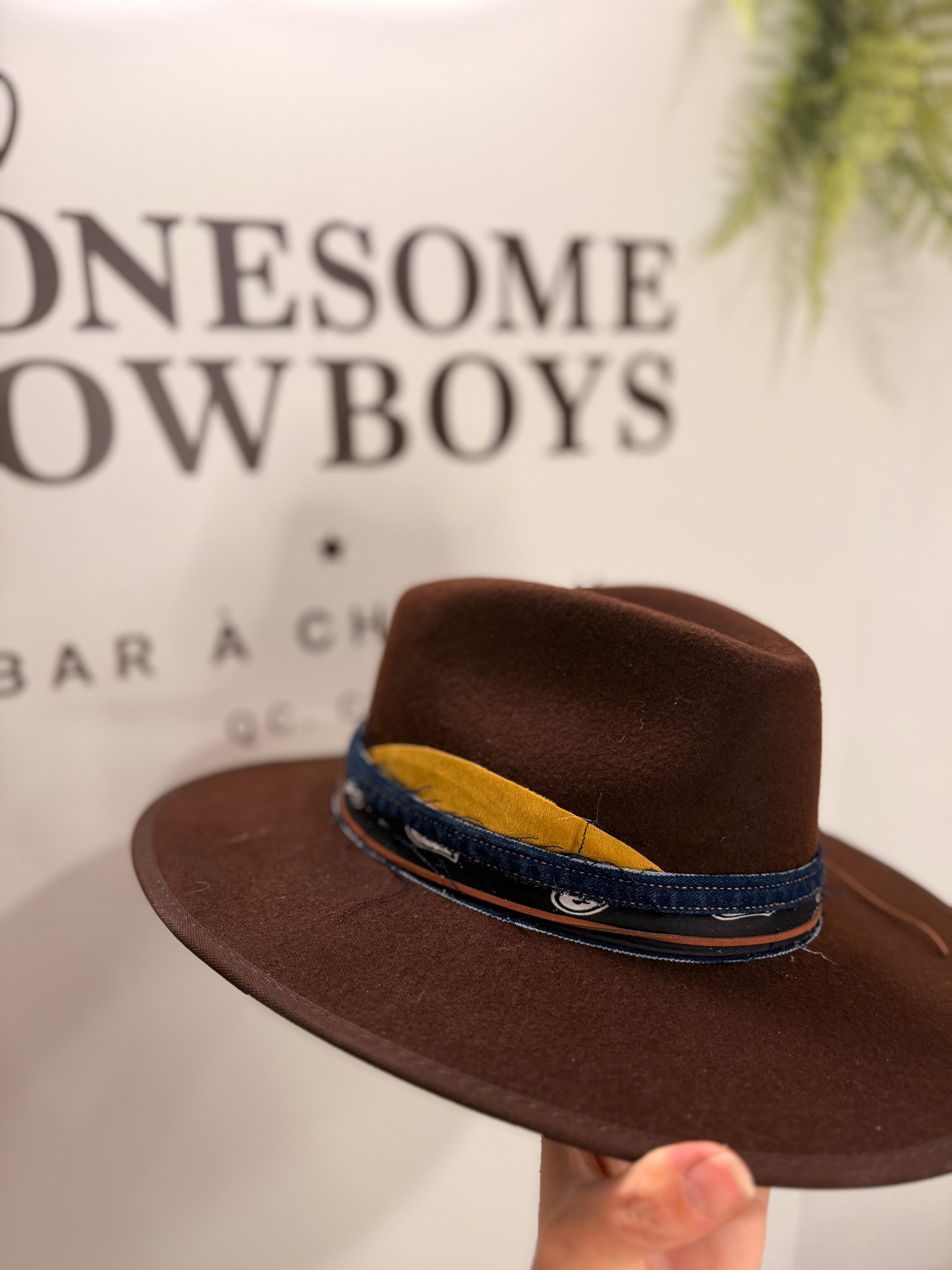 Chapeau Fedora XLarge (brun)  tel quel