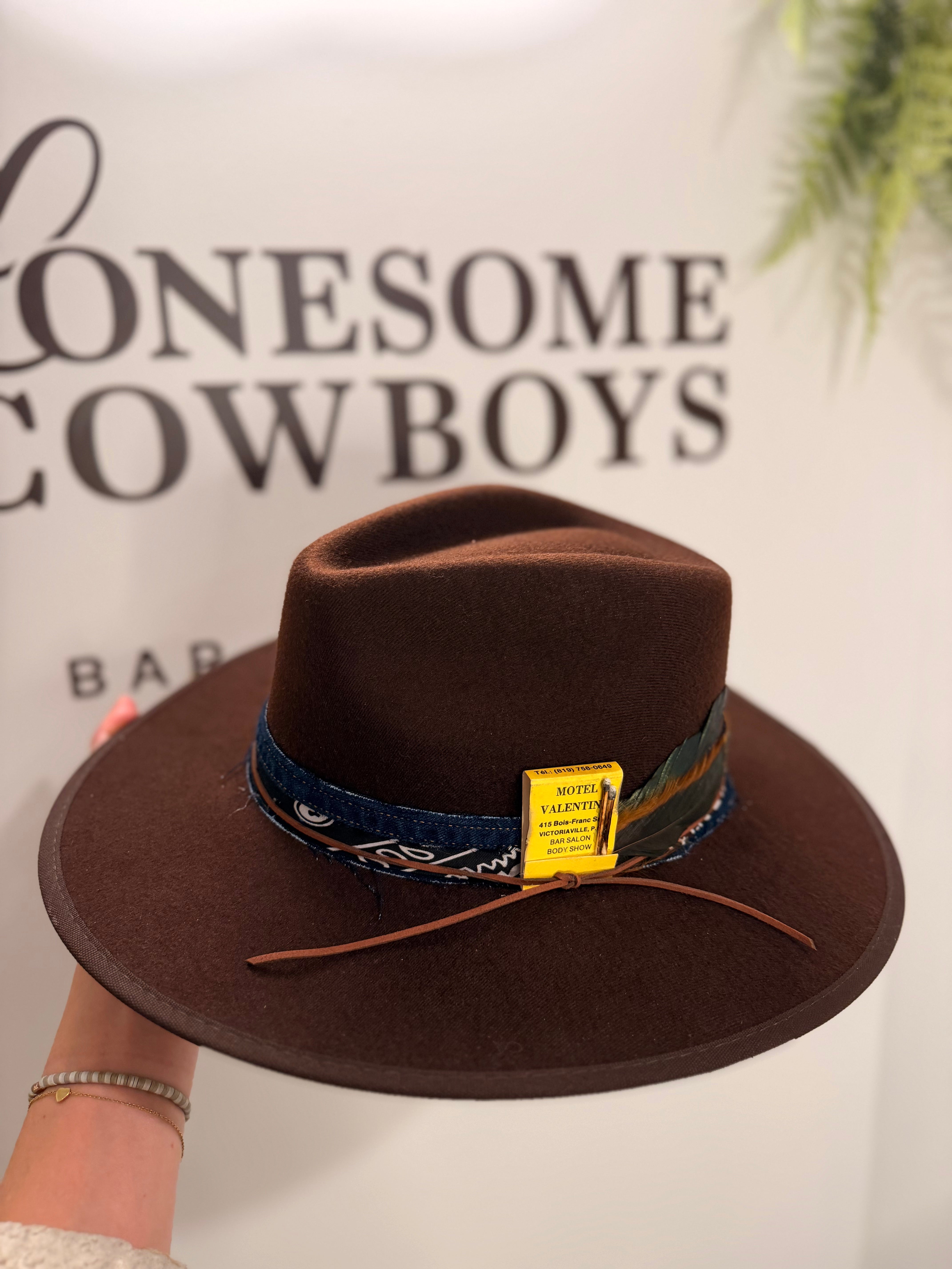 Chapeau Fedora XLarge (brun)  tel quel