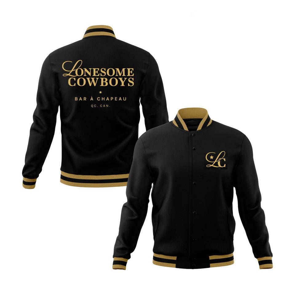 Bomber Jacket Noir en feutrine