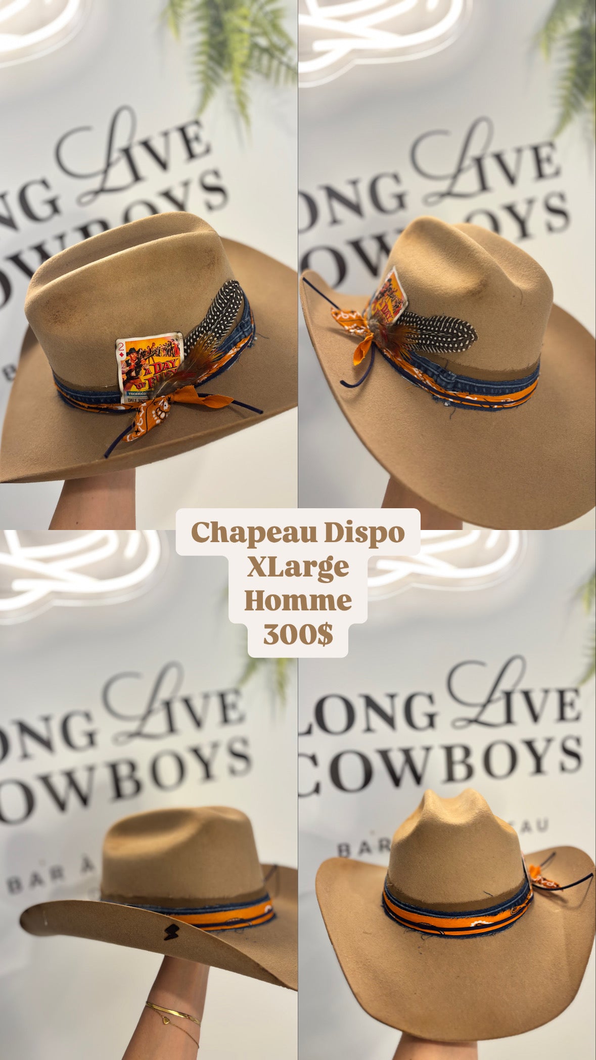 Chapeau Cody Johson XLarge (tobaco) tel quel