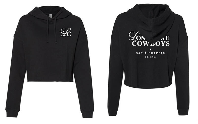 Crop Hoodie Noir